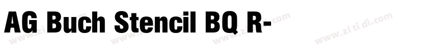 AG Buch Stencil BQ R字体转换